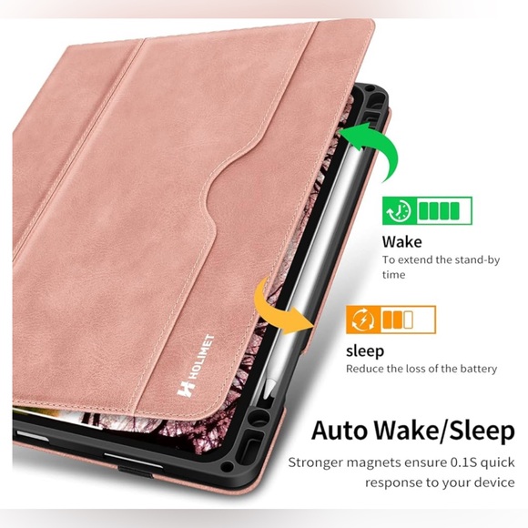 Case for iPad Pro 11” 2022 4th/3rd/2nd/1st Generation with Pencil Holder Leather - Picture 8 of 16